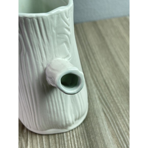 Vintage Sherry Olsen Vase Anthropologie Woodland Bark Tree Stump Butterfly 6” - Picture 6 of 11